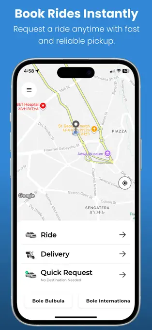 Peace Ride main screen